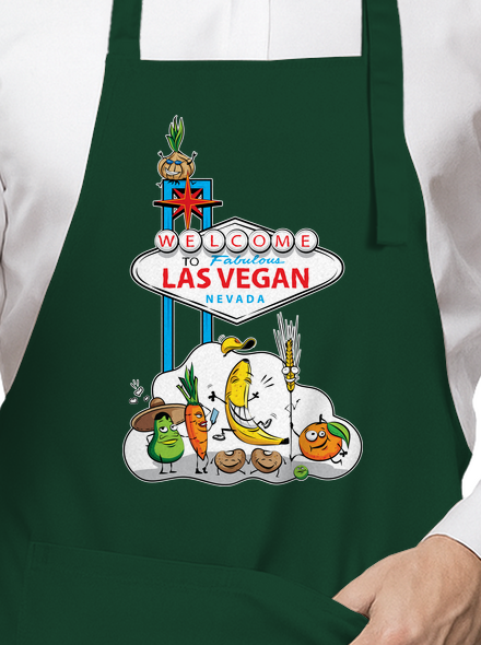 Las Vegan kötény Bottle Green