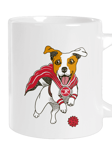 Jack Russell nagy bögre White