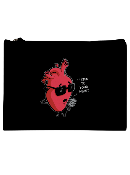 Listen to your heart kis táska Black