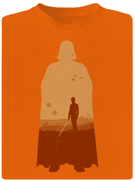Skywalker gyerek sport póló Neon Orange