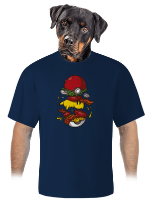 Pokémon burger unisex túlméretezett póló Midnight Blue