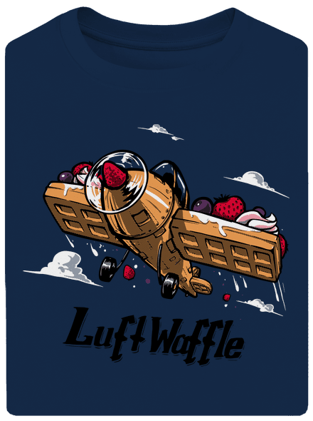 Luftwaffle unisex túlméretezett póló Midnight Blue