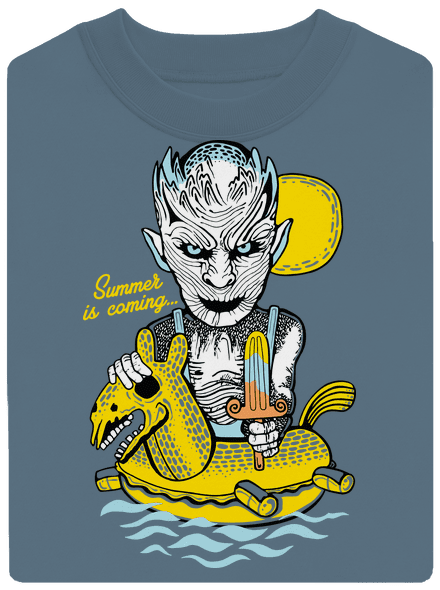Summer is coming 2 unisex crewneck Nordic Blue