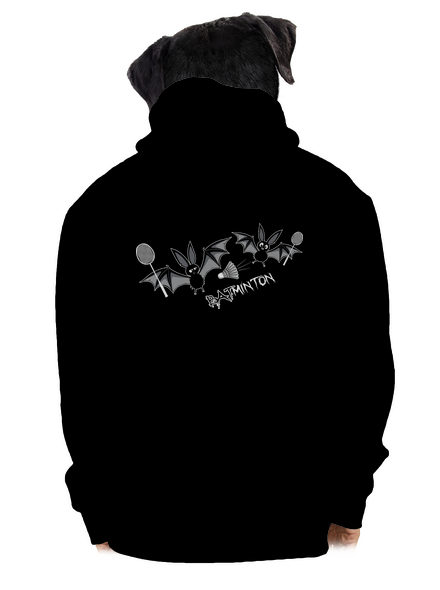 Batminton cipzáras férfi pulóver Black