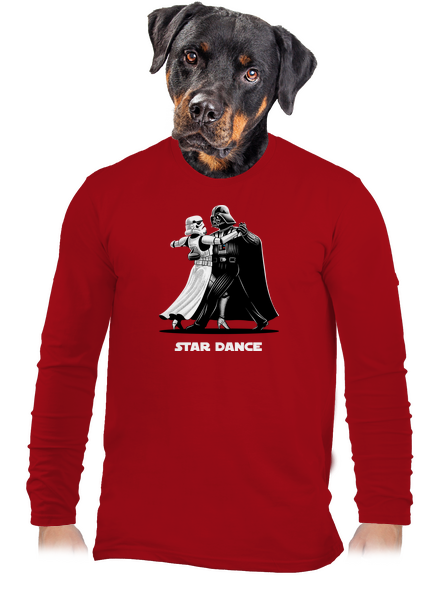 Star dance férfi hosszú ujjú póló Red