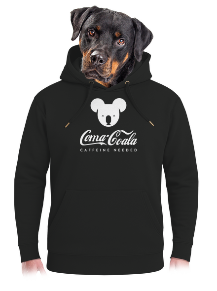 Coma Coala unisex prémium pulóver Dark Black