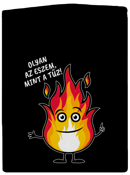 Olyan az eszem, mint a tűz! cipzáras férfi pulóver Black