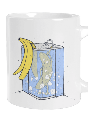 Banán a zuhany alatt nagy bögre White