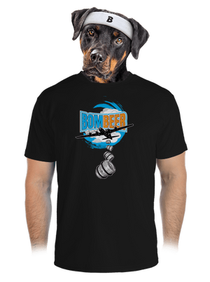 BomBeer férfi sportpóló Black