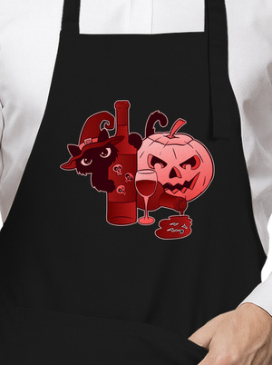 Hello wine kötény Black