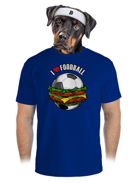 Foodball férfi sportpóló Royal Blue Mal