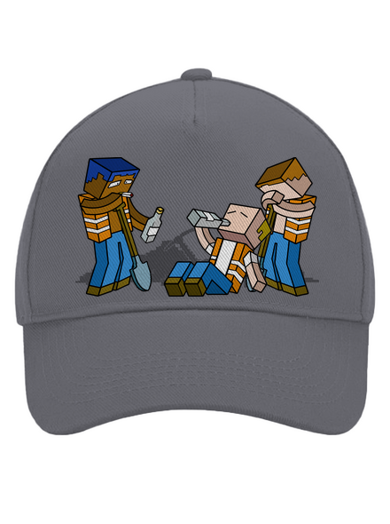 Real Minecraft baseballsapka Graphite grey