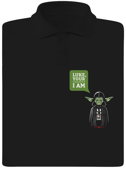 Mr. Yoda: Your grandpa I am férfi pólóingek Black