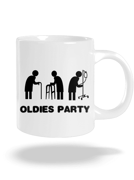 Oldies party nagy bögre White