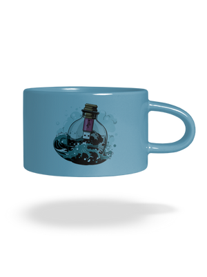 USB üzenet egy üvegben macaron bögre Blue Macaron