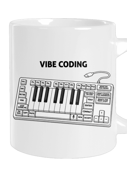 Vibe coding nagy bögre White