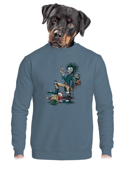 Evil clown unisex crewneck Nordic Blue