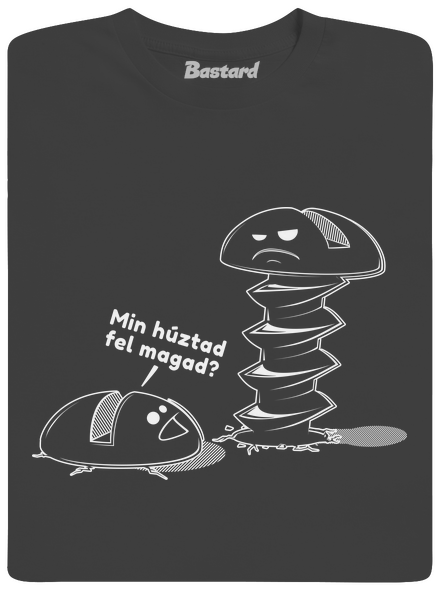 Felhúzva férfi hosszú ujjú póló Dark Grey