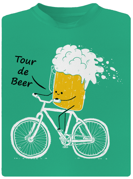 Tour de beer férfi sportpóló Mint Mal