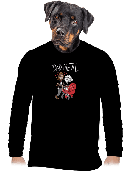 Dad metal férfi hosszú ujjú póló Black