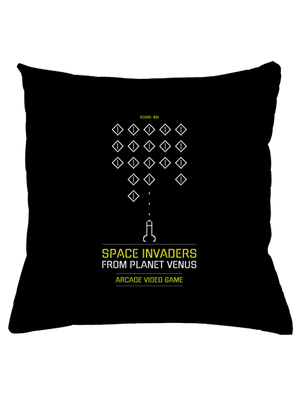 Space Invaders párna Black