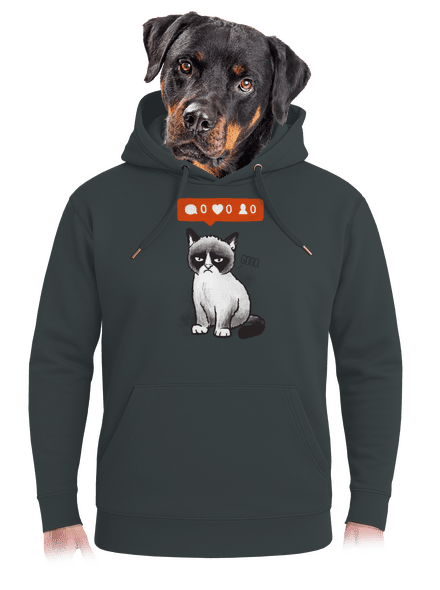 Grumpy unisex prémium pulóver Charcoal