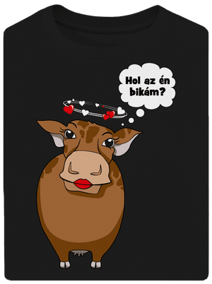 Tehén és bika unisex túlméretezett póló Black