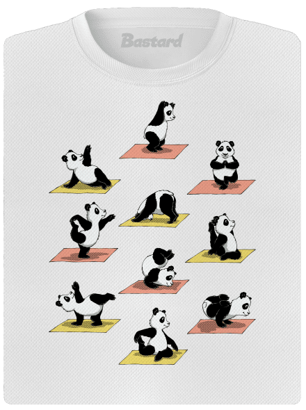 Panda jóga női sportpóló White