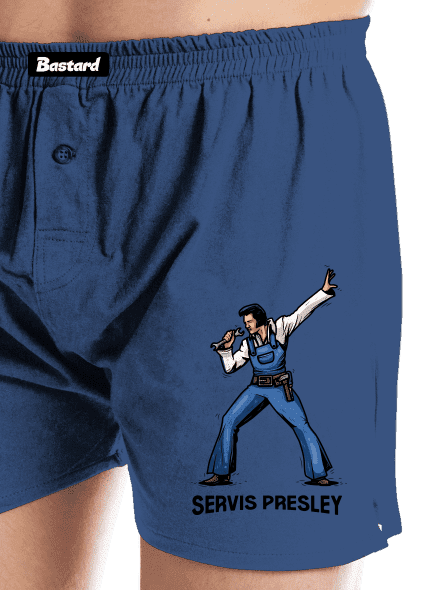 Servis Presley férfi alsó nadrág Blue