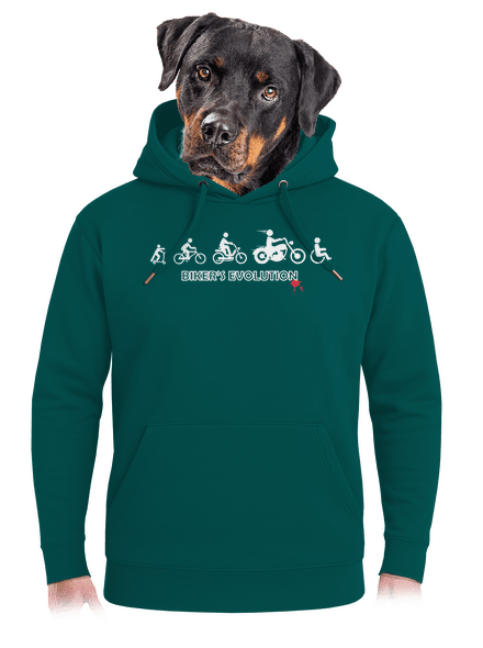 Bikers evolution unisex prémium pulóver Emerald Green