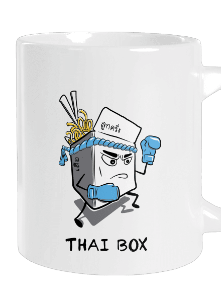 Thai box nagy bögre White
