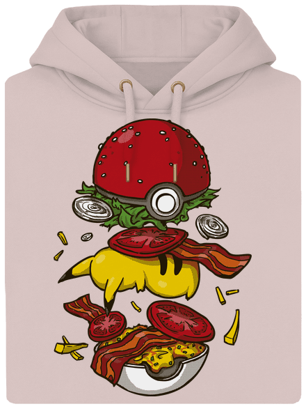 Pokémon burger unisex prémium pulóver Rose Chalk