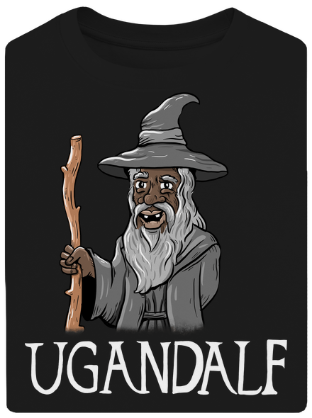 Ugandalf unisex túlméretezett póló Black