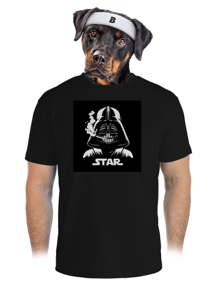 Darth Star férfi sportpóló Black