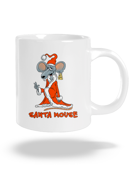 Santa mouse nagy bögre White