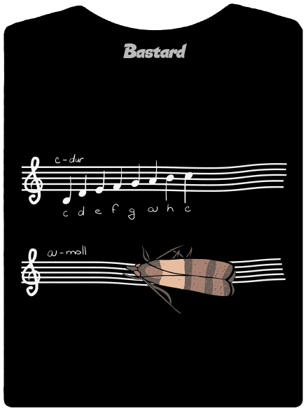 A - moll női póló Black