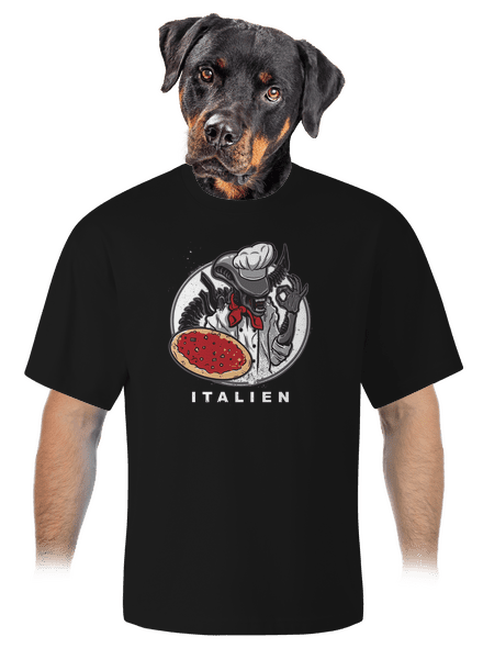 Italien unisex túlméretezett póló Black