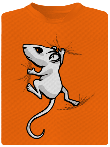 Egér gyerek sport póló Neon Orange