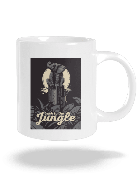 Back to the jungle nagy bögre White