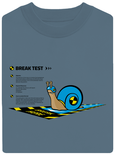 Snail test unisex crewneck Nordic Blue