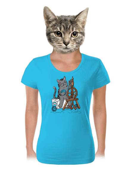 Dorombol a macska női póló Blue Atol