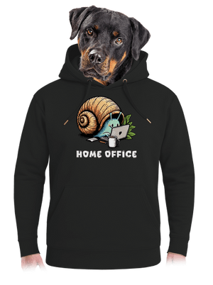 Sneka home office unisex prémium pulóver Dark Black