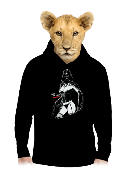 Mrs. Vader gyerek kenguruzsebes pulóver Black