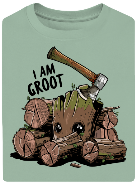 I Am Groot unisex túlméretezett póló Sage