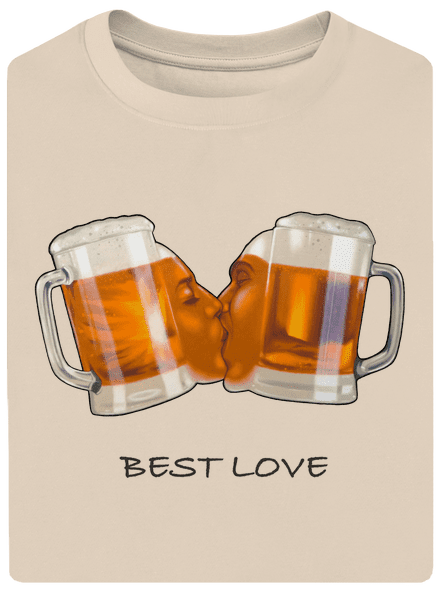 Best love unisex túlméretezett póló Almond