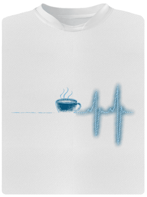 Coffee help férfi sportpóló White