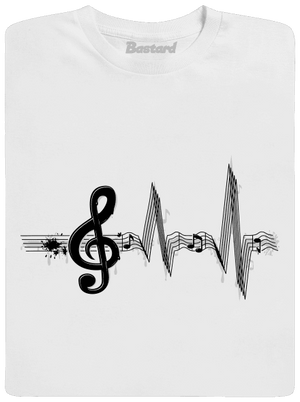 A zene az életem férfi hosszú ujjú póló White