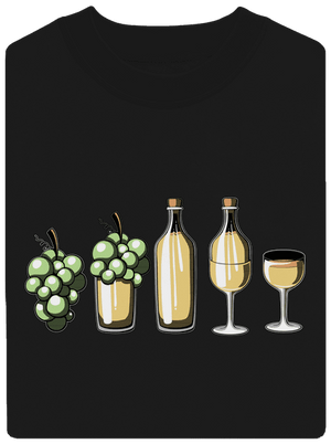 A fehérbor evolúciója unisex crewneck Black