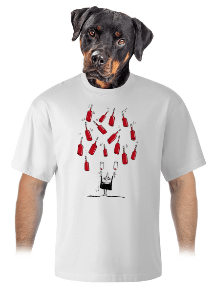 Boldog borász unisex túlméretezett póló White