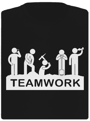 Csapatmunka női sportpóló Black